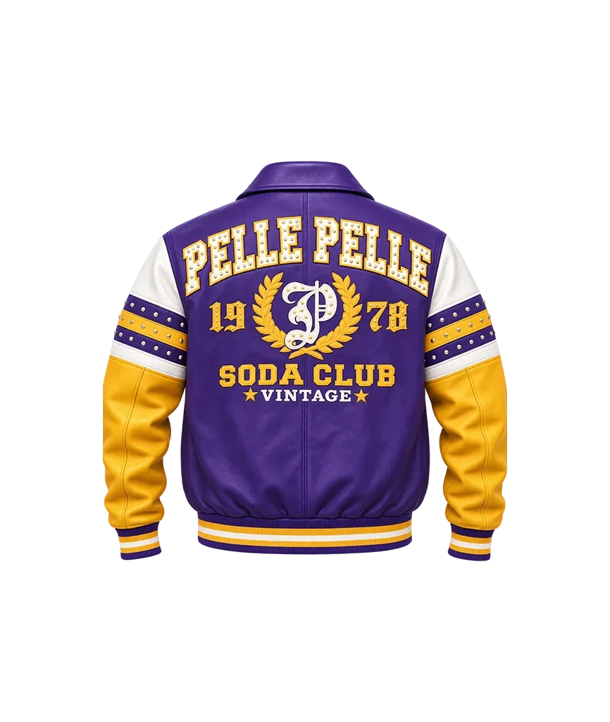 Pelle Pelle Soda Club Vintage Purple Leather Jacket