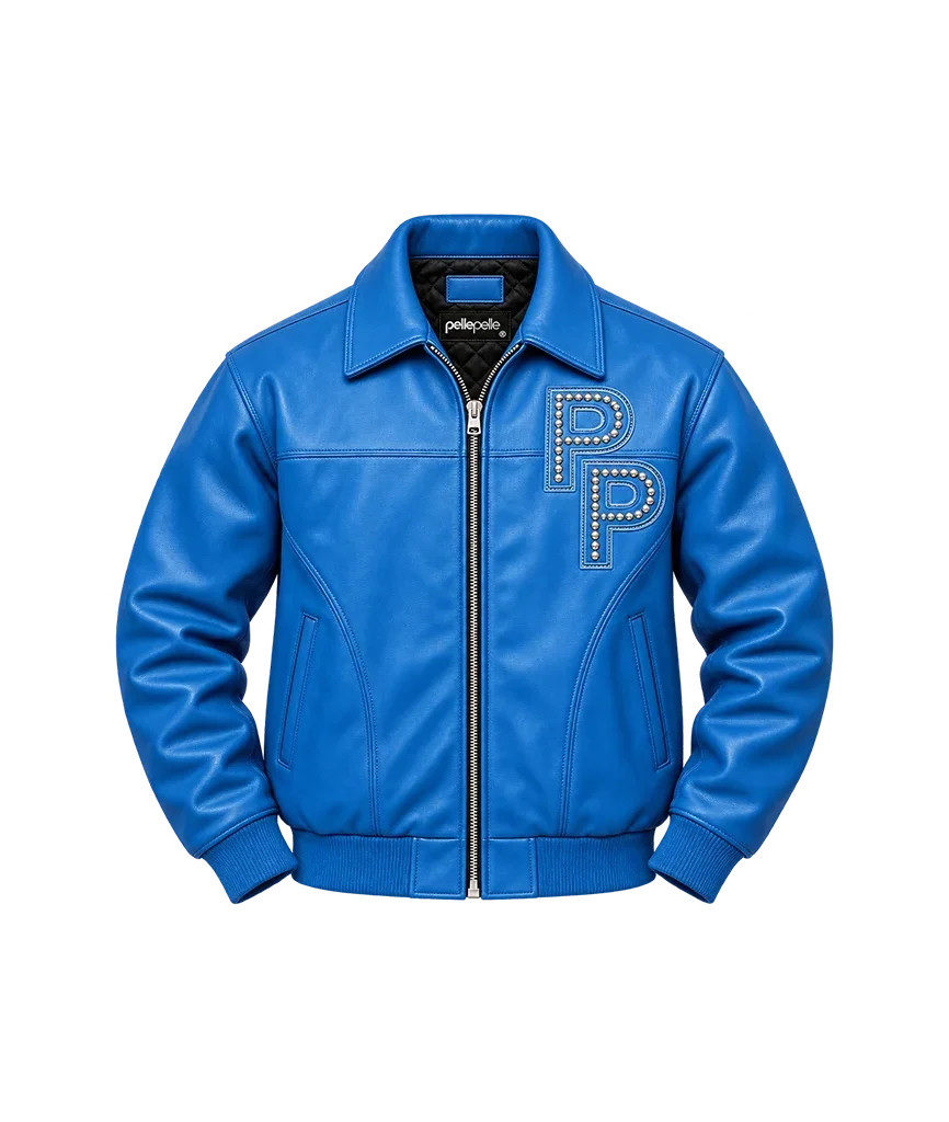 Pelle Pelle Stones Blue Leather Jacket