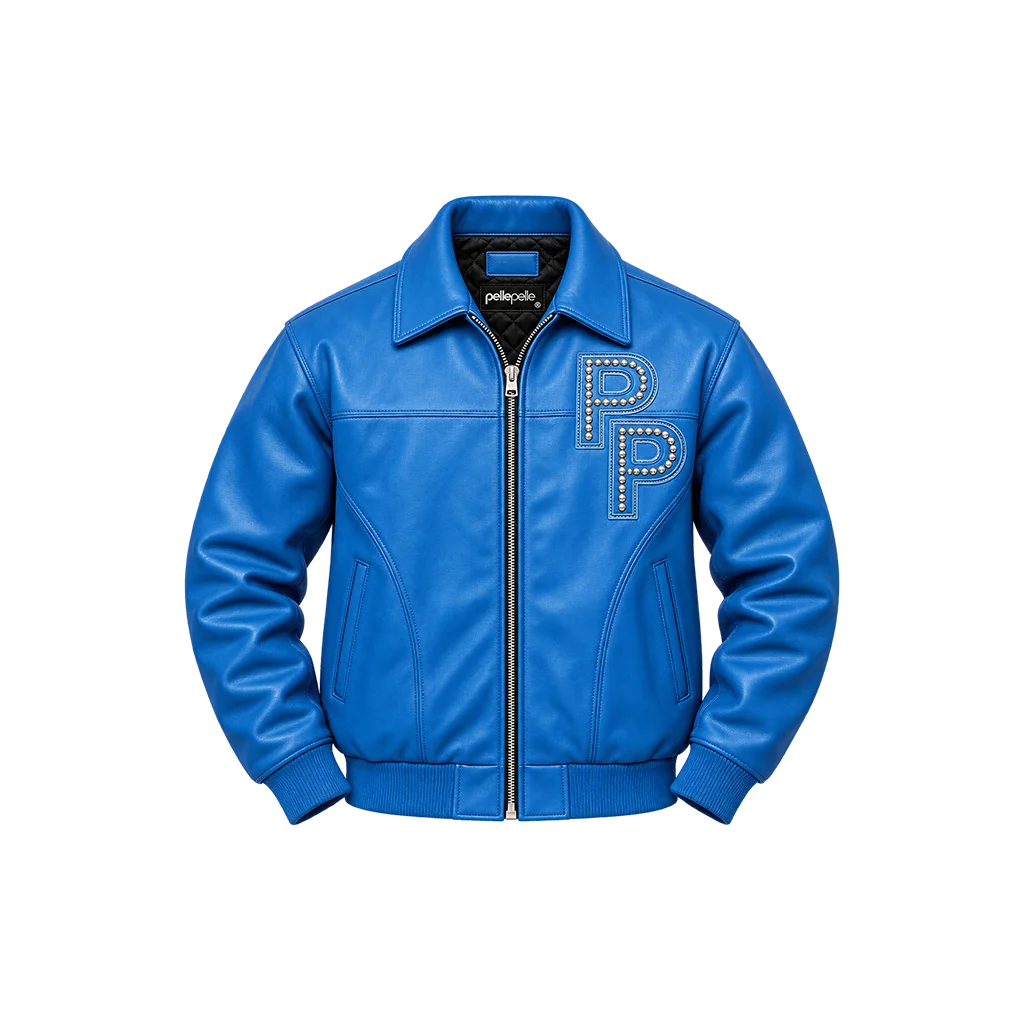 Pelle Pelle Stones Blue Leather Jacket