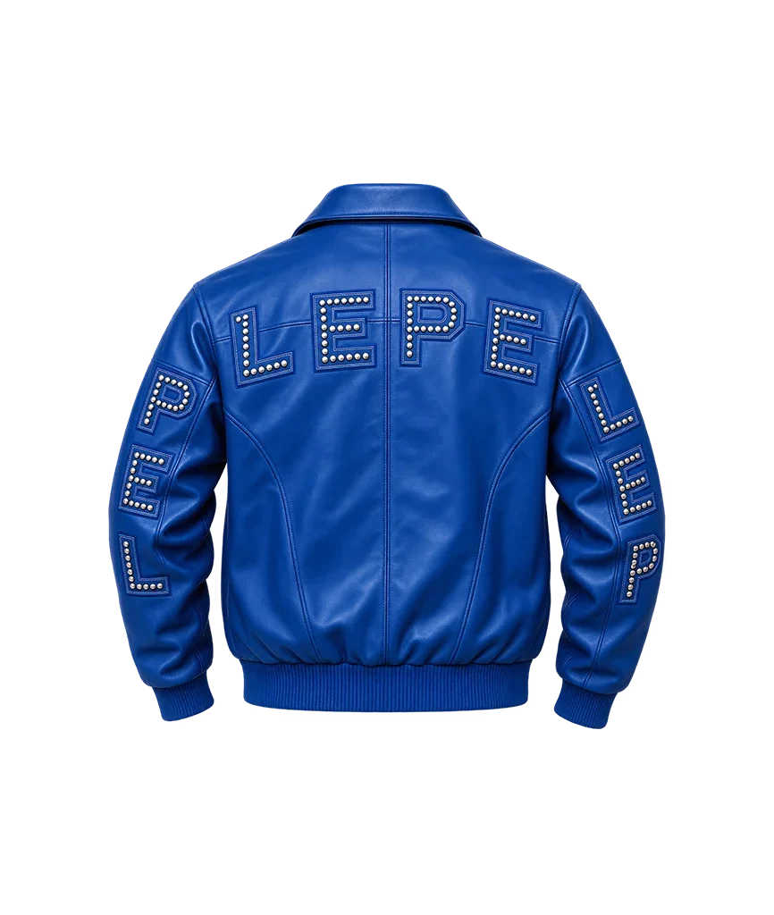 Pelle Pelle Stones Blue Leather Jacket