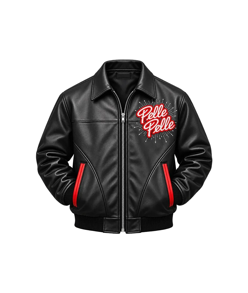 Pelle Pelle World Famous Soda Club Black Leather Jacket