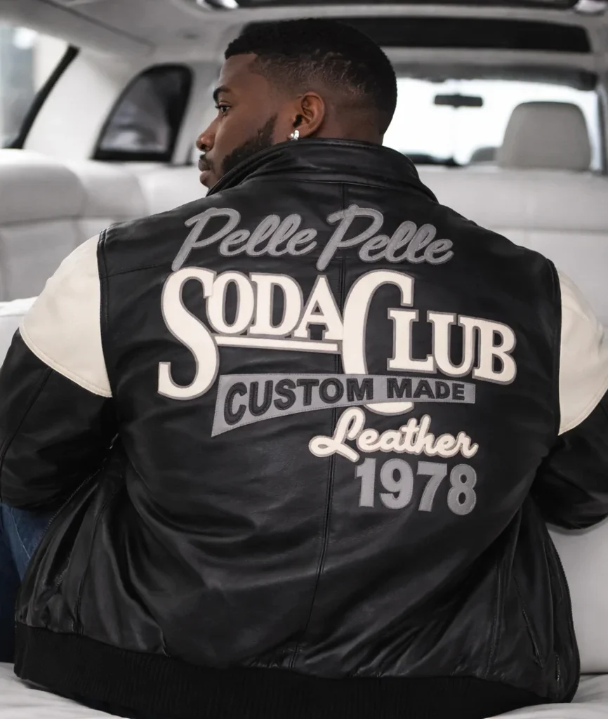 Pelle Pelle Soda Club Custom Made 1978 Black Leather Jacket