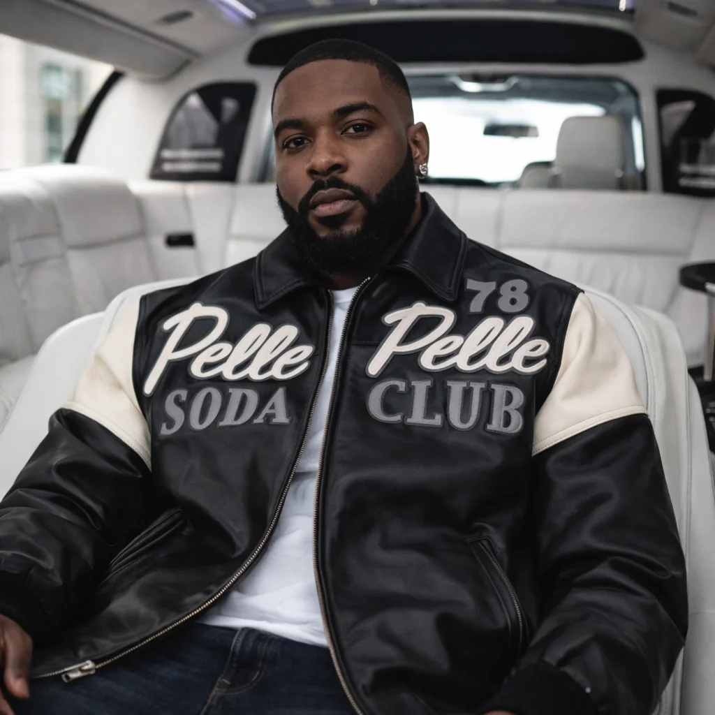 Pelle Pelle Soda Club Custom Made 1978 Black Leather Jacket