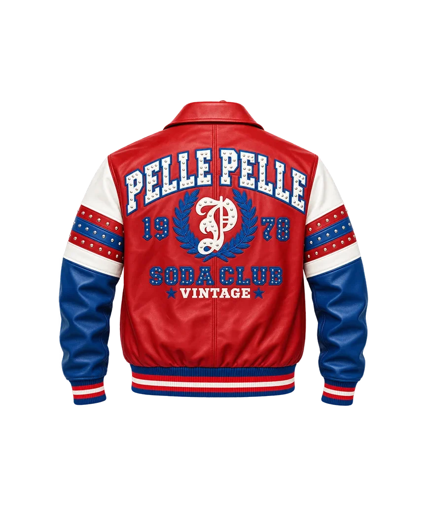 Pelle Pelle Soda Club Vintage Red Leather Jacket