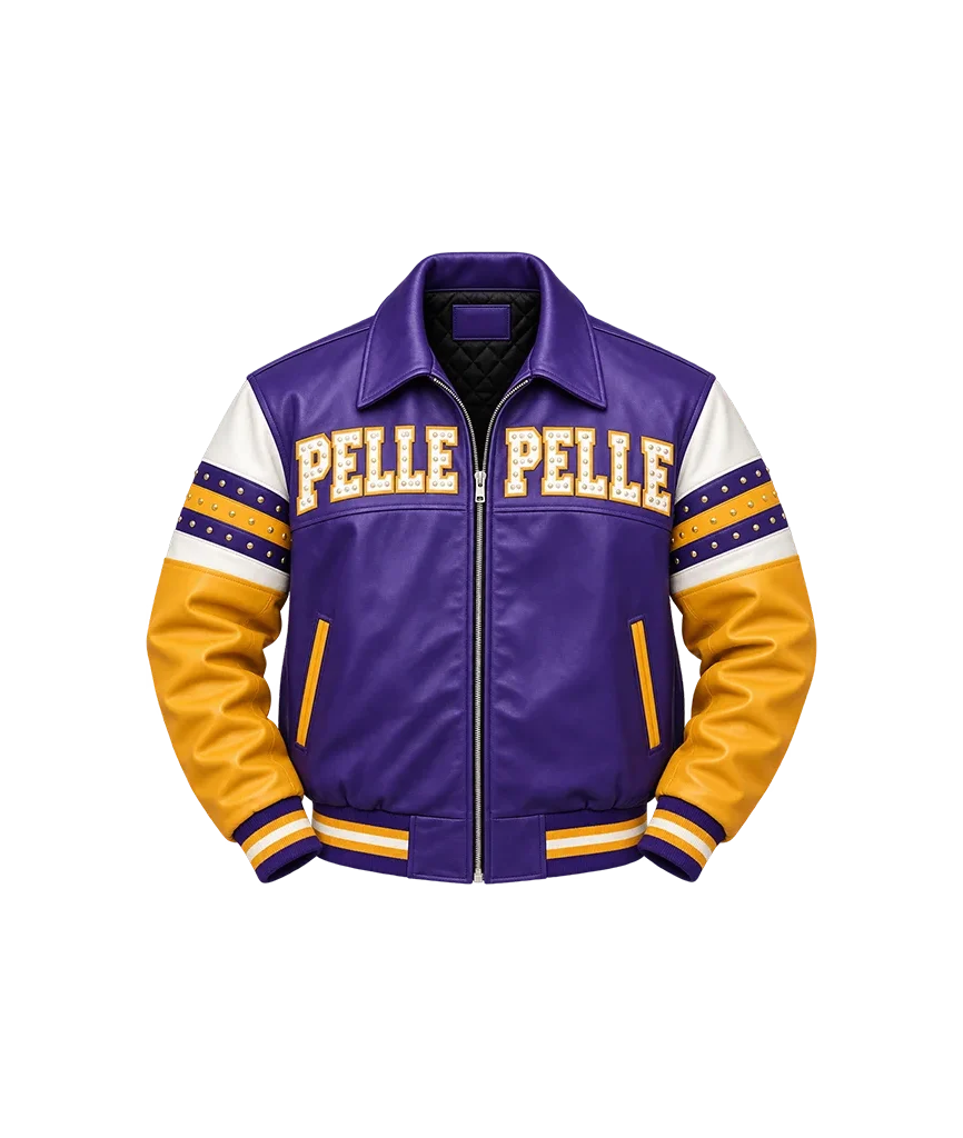 Pelle Pelle Soda Club Vintage Purple Leather Jacket
