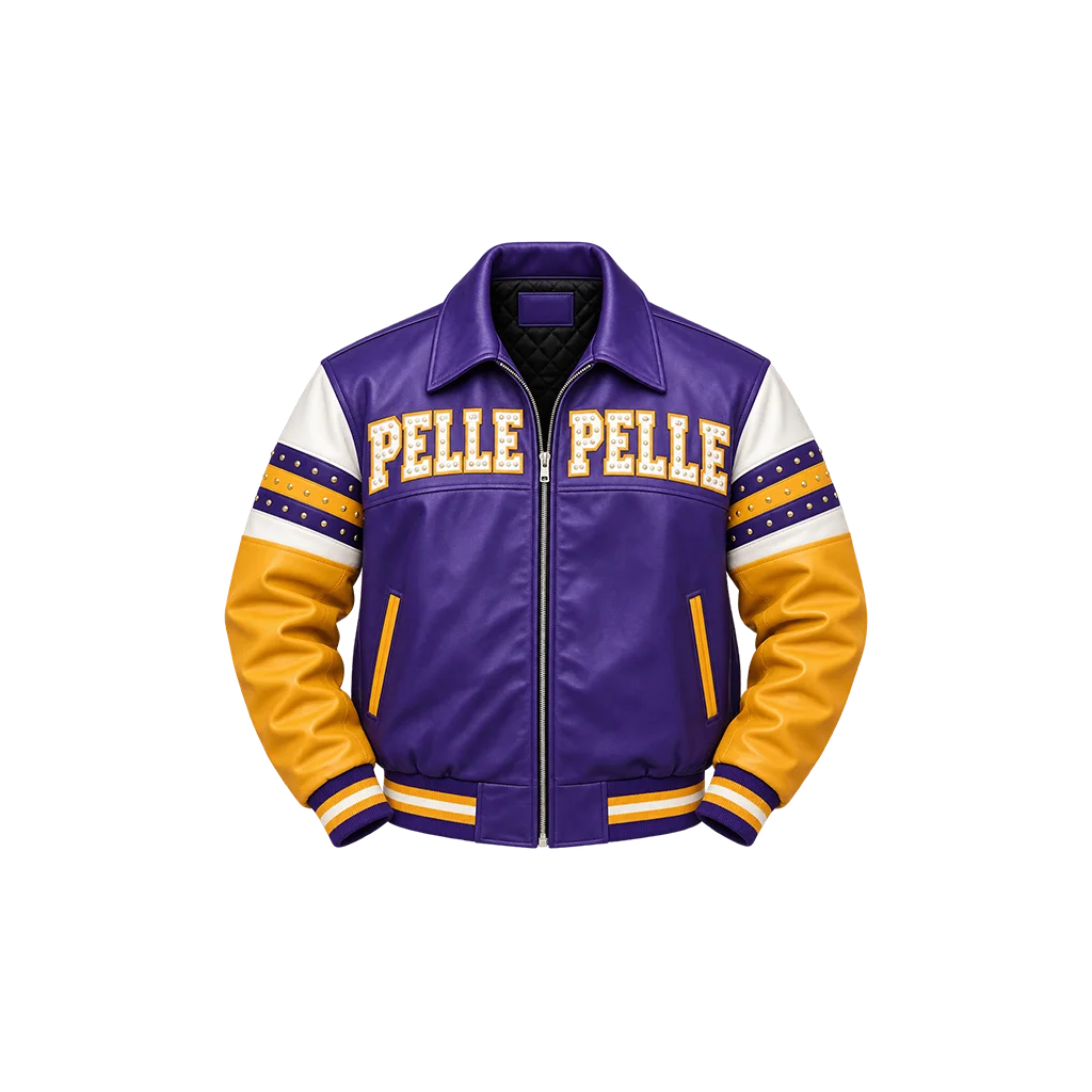 Pelle Pelle Soda Club Vintage Purple Leather Jacket