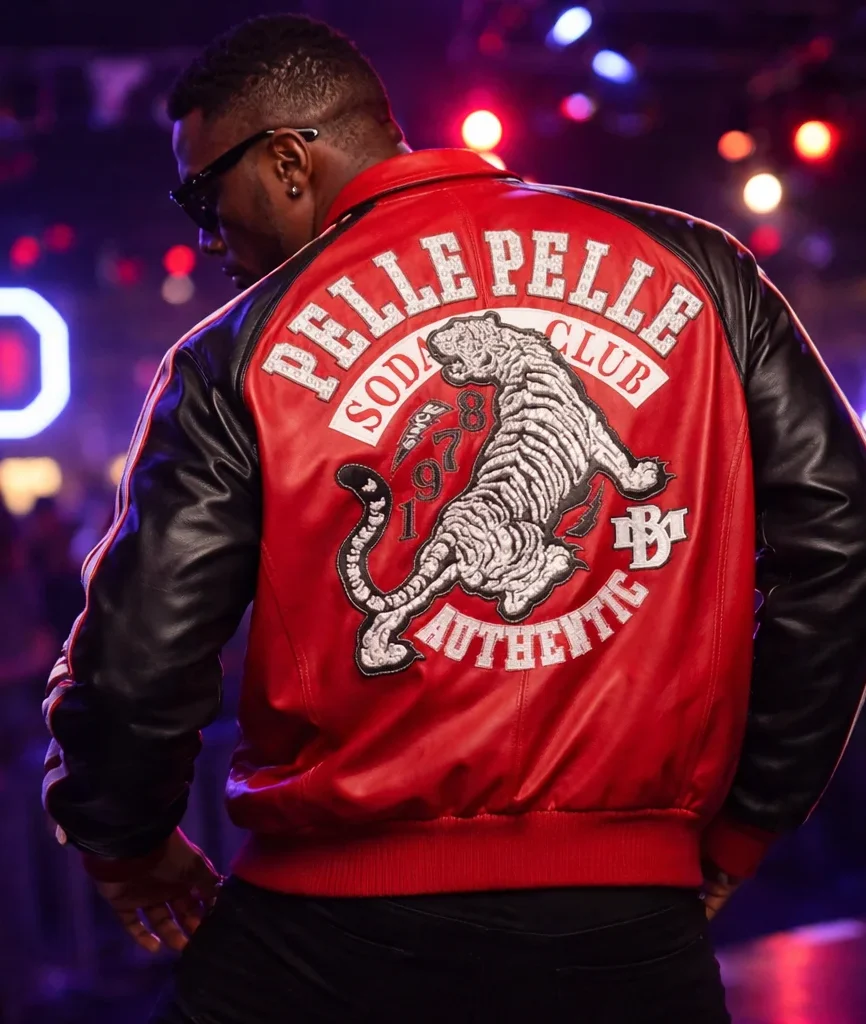 Pelle Pelle Soda Club Authentic Tiger Red Leather Jacket