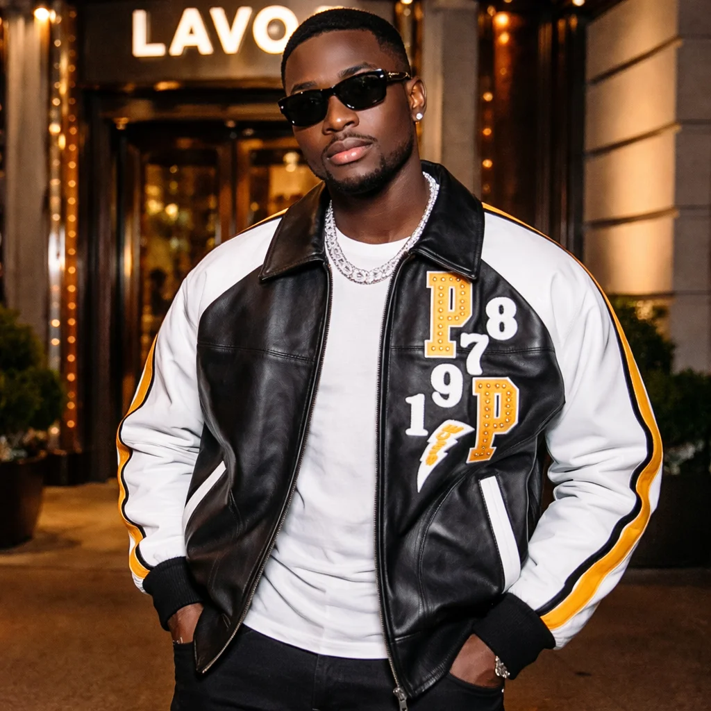 Pelle Pelle Soda Club Authentic Tiger Black Leather Jacket