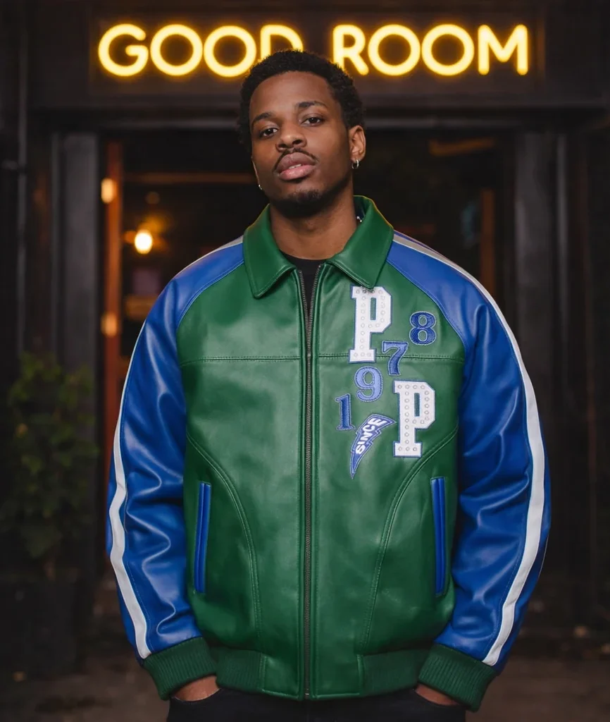 Pelle Pelle Soda Club Authentic Tiger Green Leather Jacket