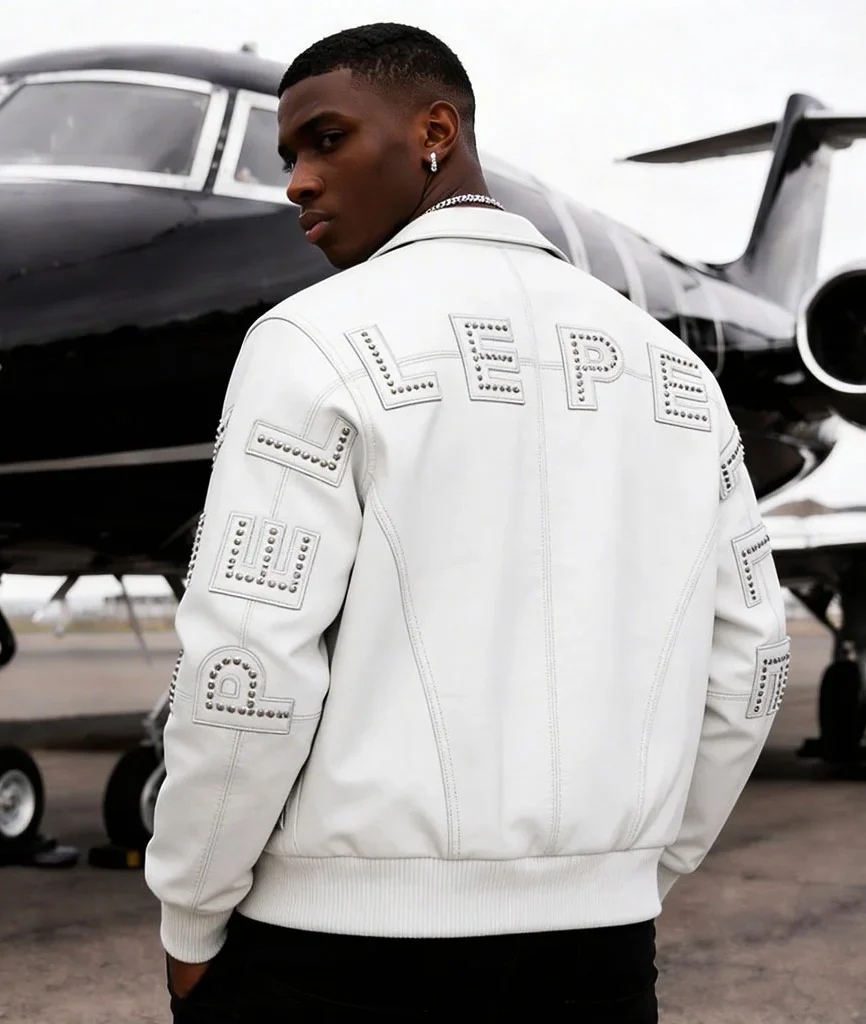 Pelle Pelle Stones White Leather Jacket