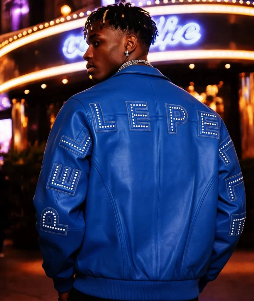 Pelle Pelle Stones Blue Leather Jacket