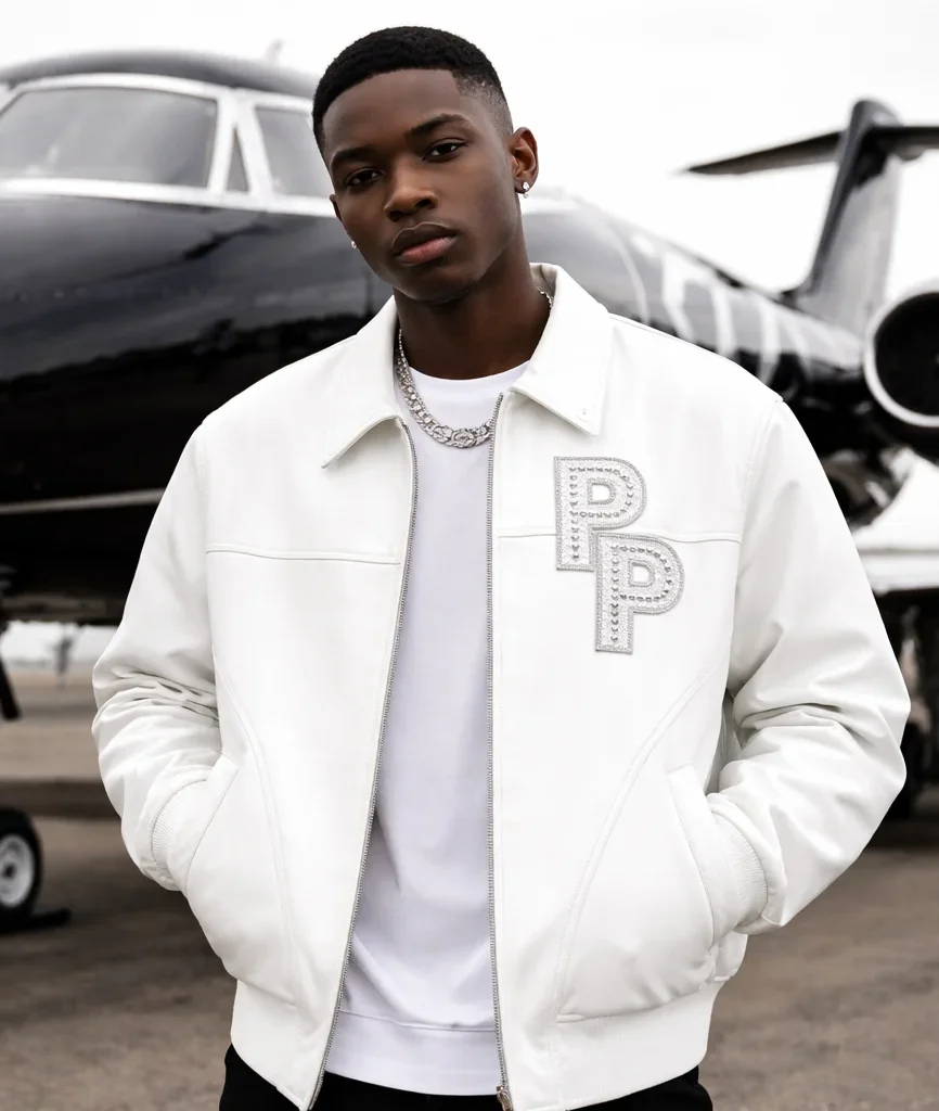 Pelle Pelle Stones White Leather Jacket