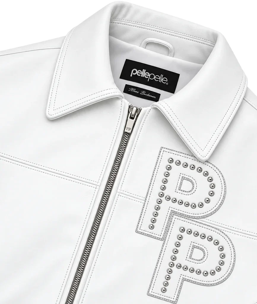 Pelle Pelle Stones White Leather Jacket