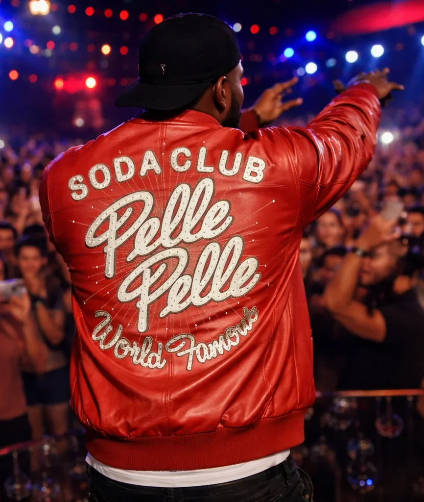 Pelle Pelle World Famous Soda Club Red Leather Jacket