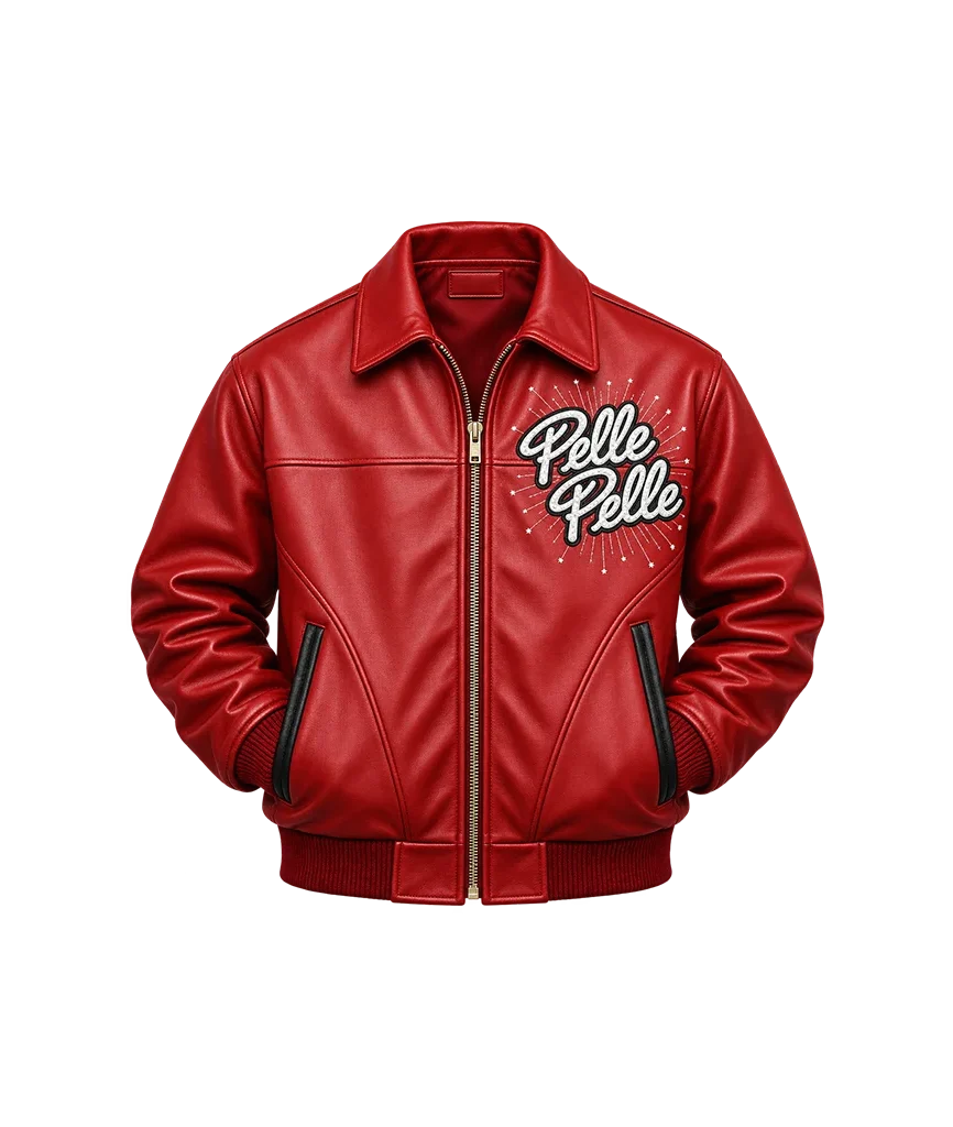 Pelle Pelle World Famous Soda Club Red Leather Jacket