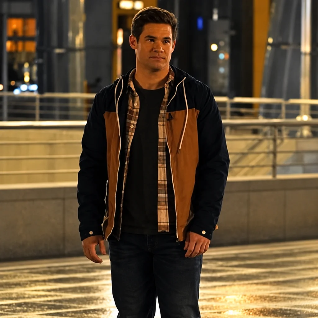 Bumper in Berlin Adam DeVine Colorblock Hooded Jacket