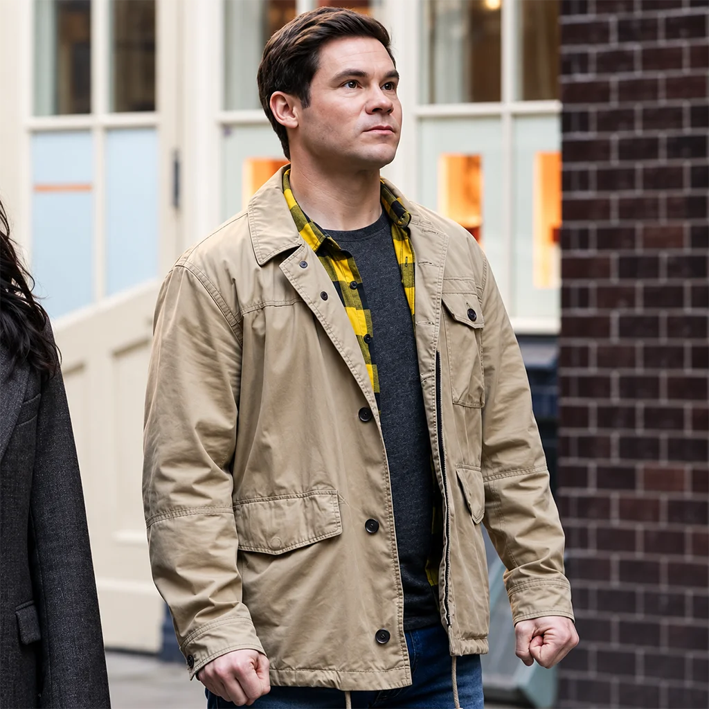 Pitch Perfect Bumper in Berlin Adam DeVine Khaki Cotton Jacket
