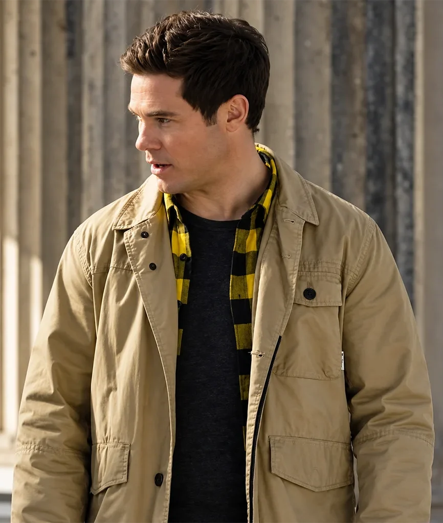 Pitch Perfect Bumper in Berlin Adam DeVine Khaki Cotton Jacket