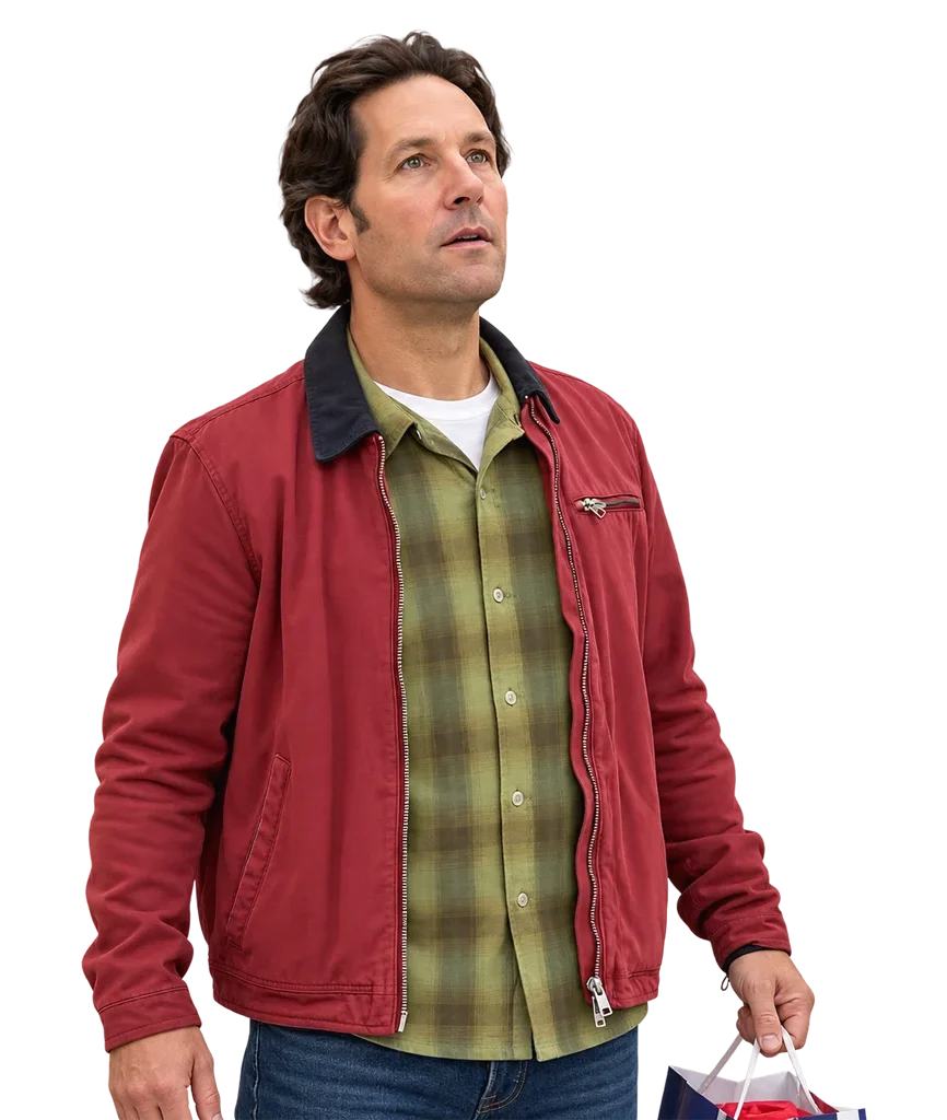 Rick Power Ballad Paul Rudd Red Cotton Jacket