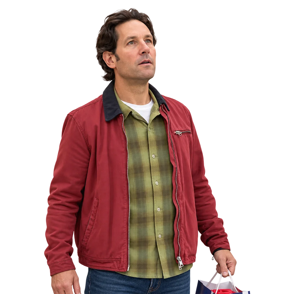 Rick Power Ballad Paul Rudd Red Cotton Jacket