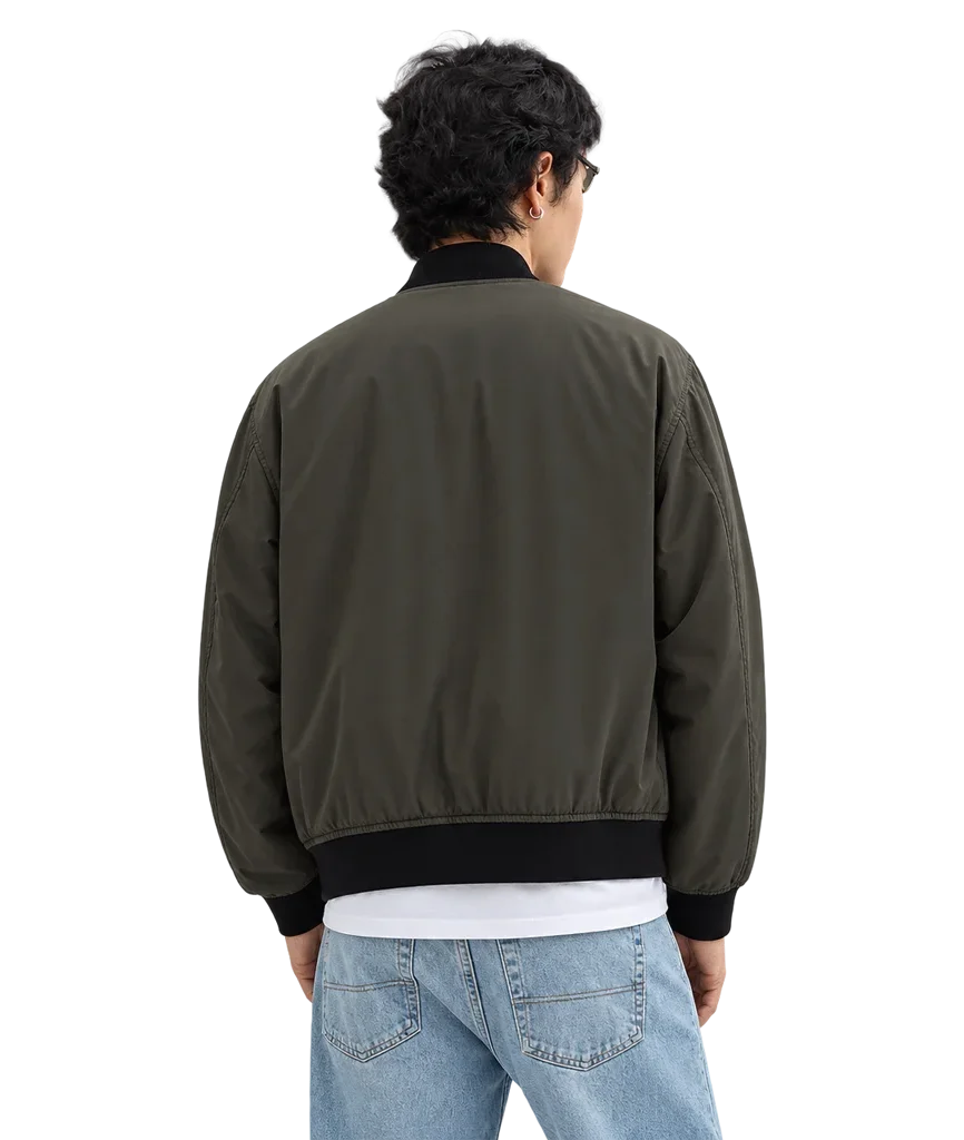 Men’s Reversible Signature Monogram Polyester Bomber Jacket
