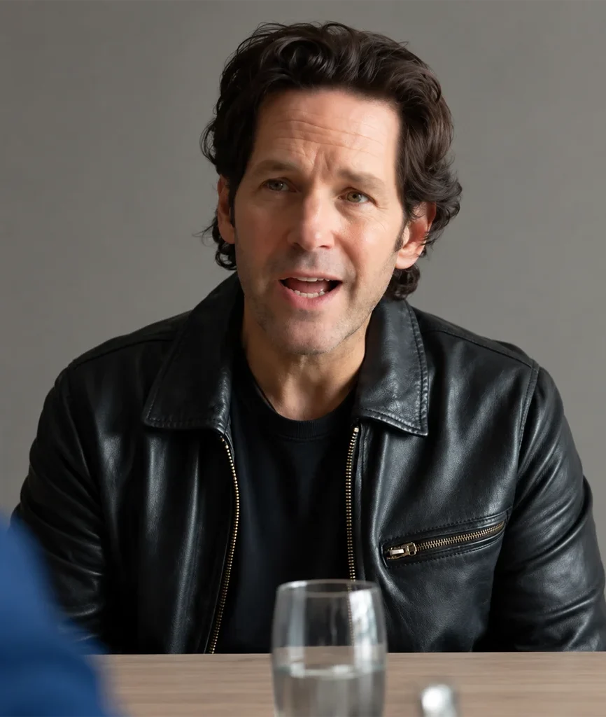 Rick Power Ballad Paul Rudd Black Leather Jacket
