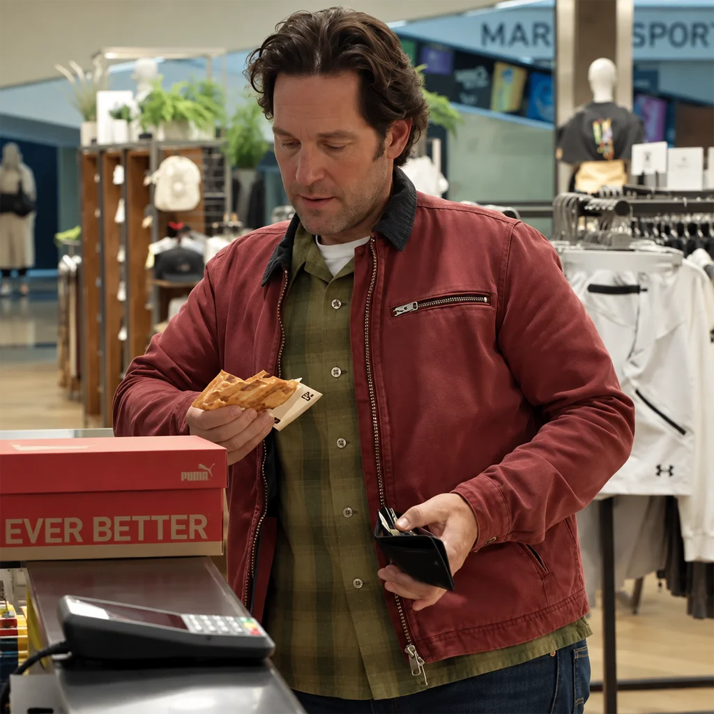 Rick Power Ballad Paul Rudd Red Cotton Jacket