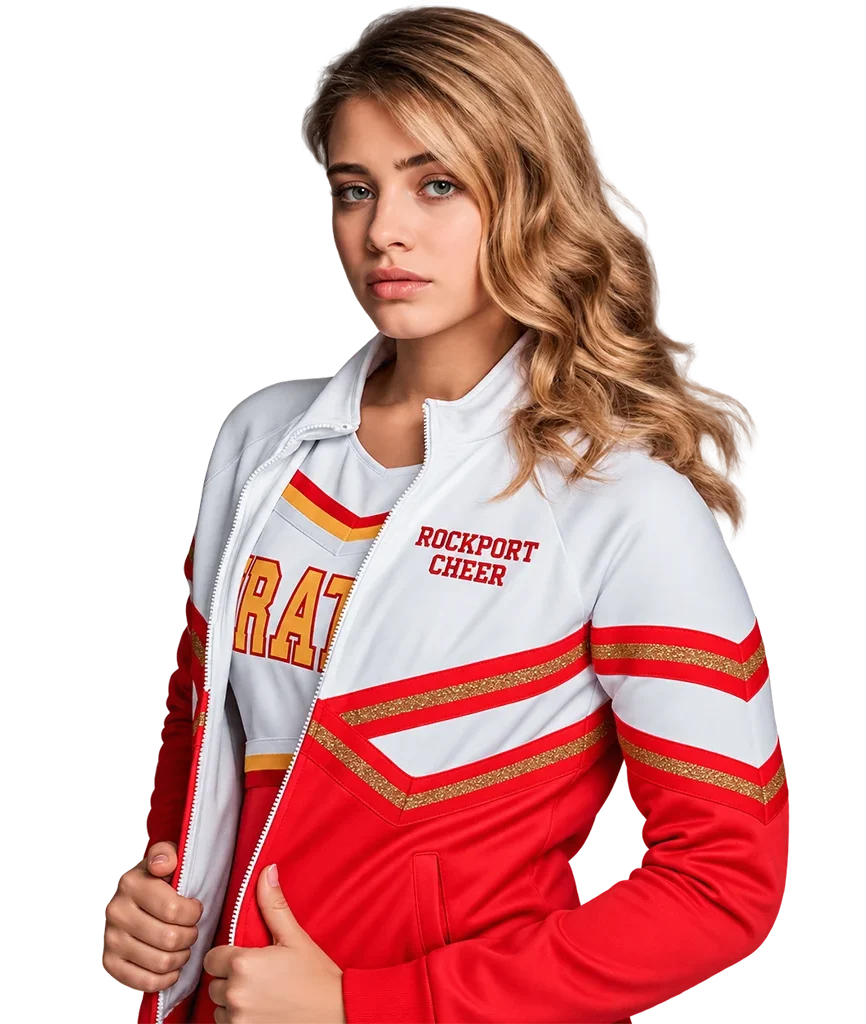 Josephine Langford 2019 Movie After Tessa Young Rockport Pirates Cheerleader Red White Jacket
