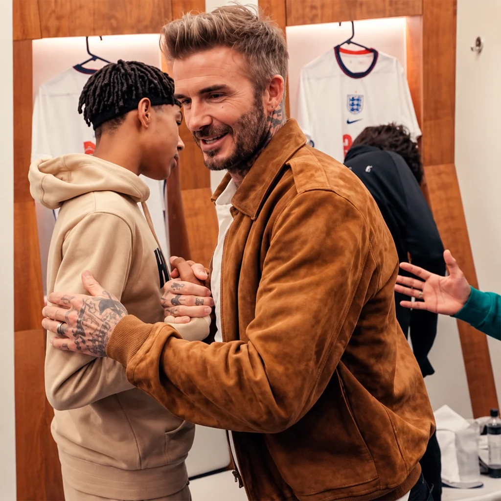 David Beckham Save Our Squad Brown Suede Jacket