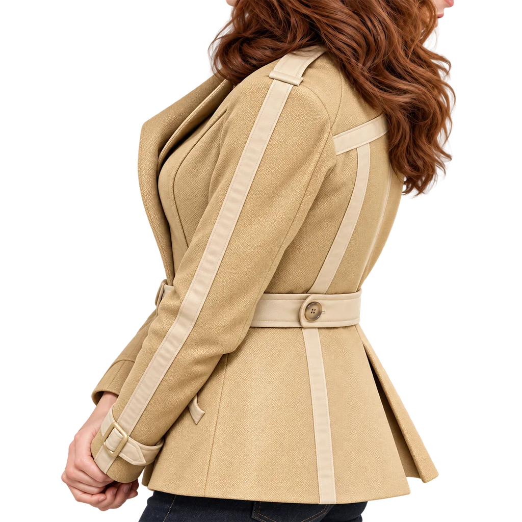 Captain America: Civil War Natasha Romanoff Beige Cotton Jacket