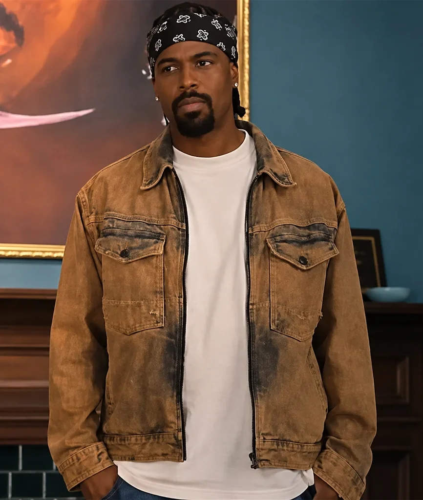 Ray Scary Marlon Wayans Brown Cotton Dakota Jacket