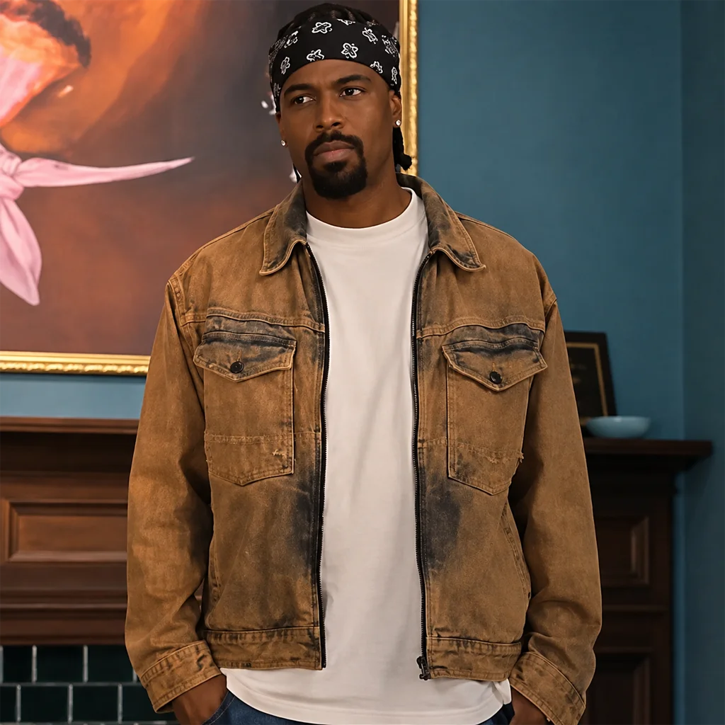 Ray Scary Marlon Wayans Brown Cotton Dakota Jacket
