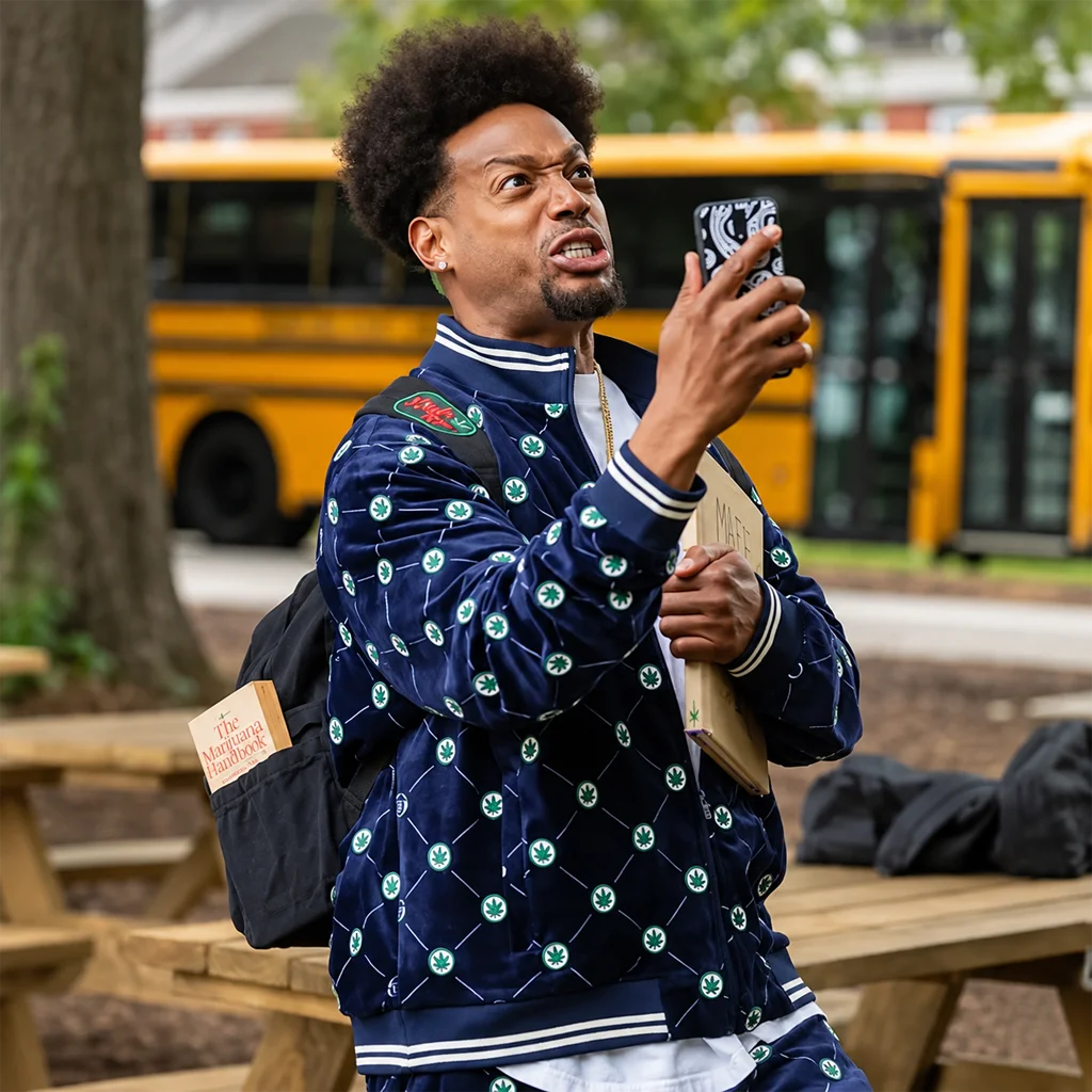 Shorty Scary Marlon Wayans Blue Velour Track Jacket