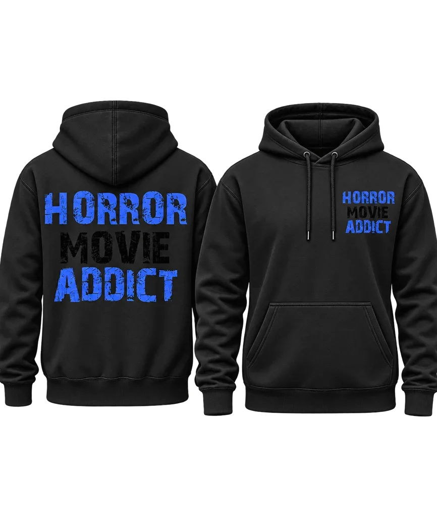 Scream Horror Movie Addict Dual-Print Black Hoodie
