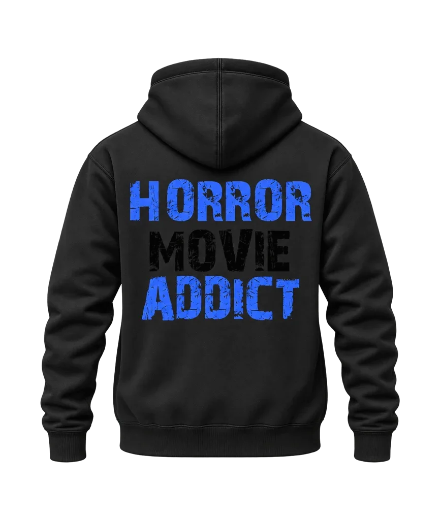 Scream Horror Movie Addict Dual-Print Black Hoodie