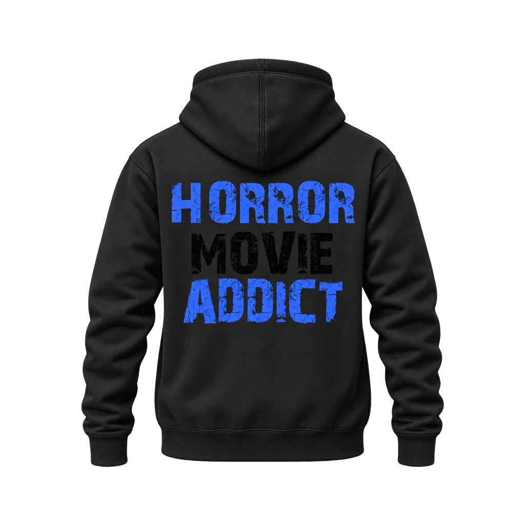 Scream Horror Movie Addict Dual-Print Black Hoodie