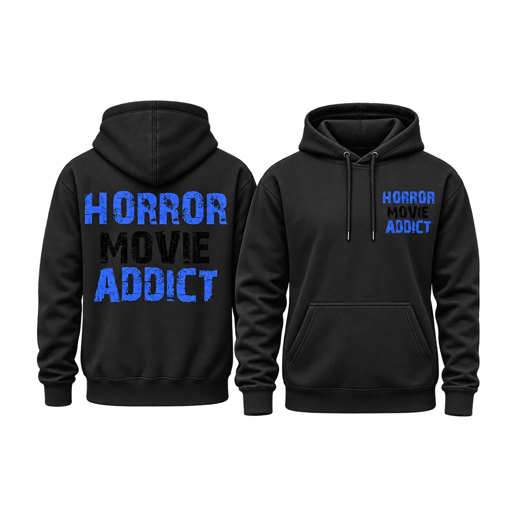 Scream Horror Movie Addict Dual-Print Black Hoodie
