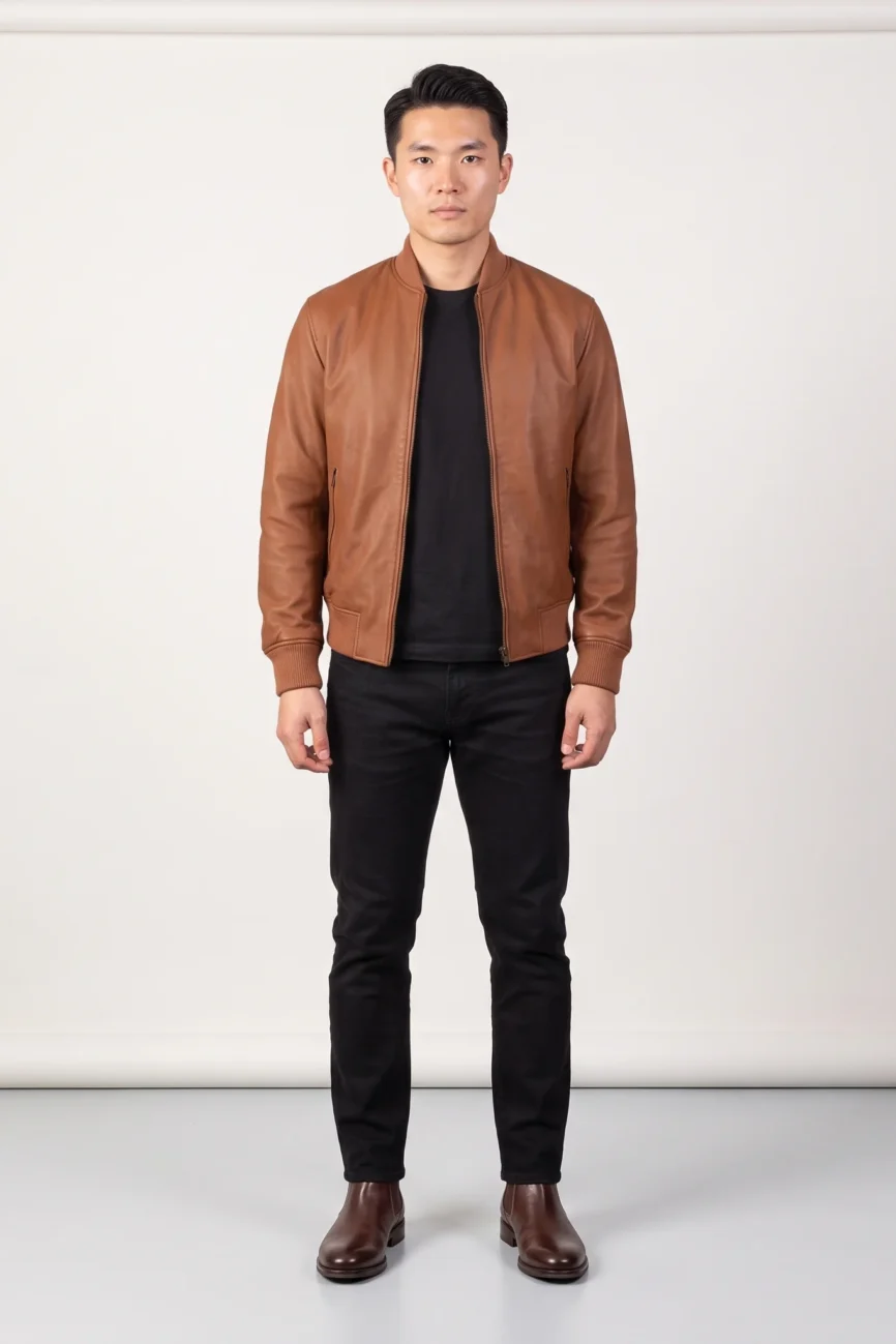 Men’s Shane Mocha Bomber Jacket