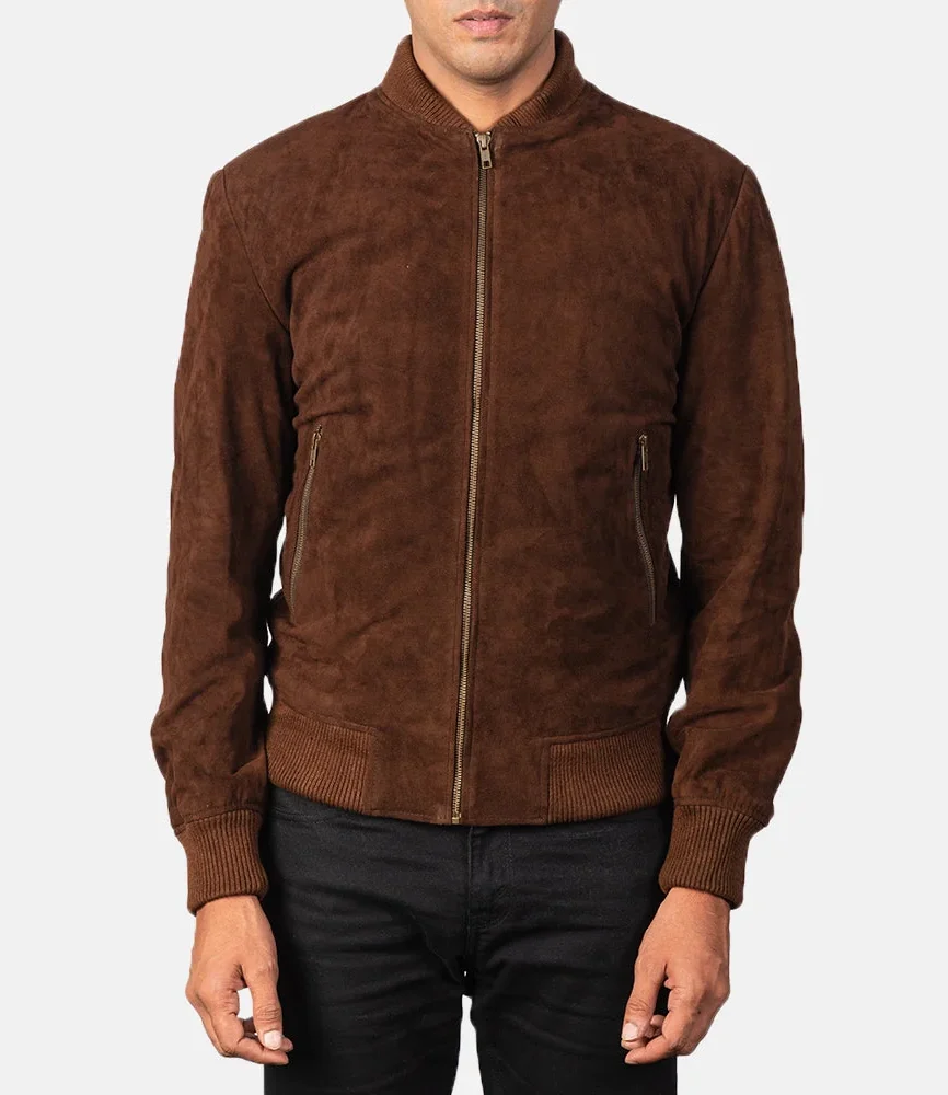 Men’s Shane Mocha Bomber Jacket
