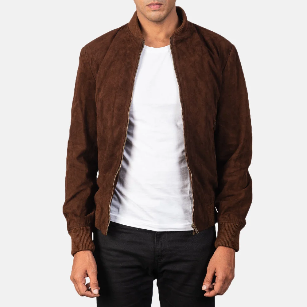 Men’s Shane Mocha Bomber Jacket