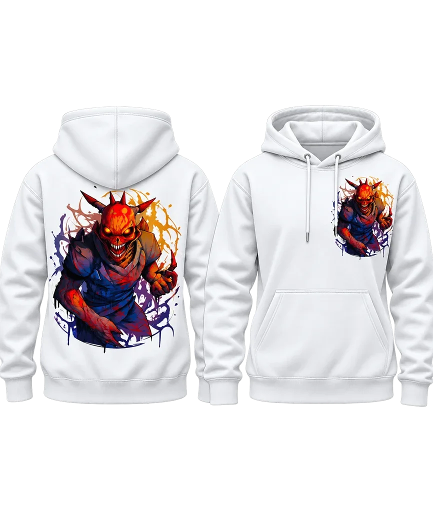 Solo Leveling Demon Castle Dual-Print White Hoodie