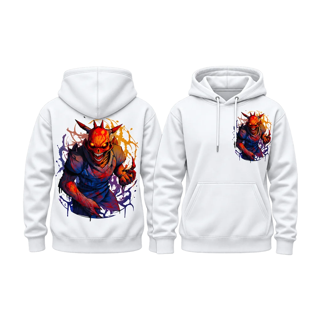 Solo Leveling Demon Castle Dual-Print White Hoodie