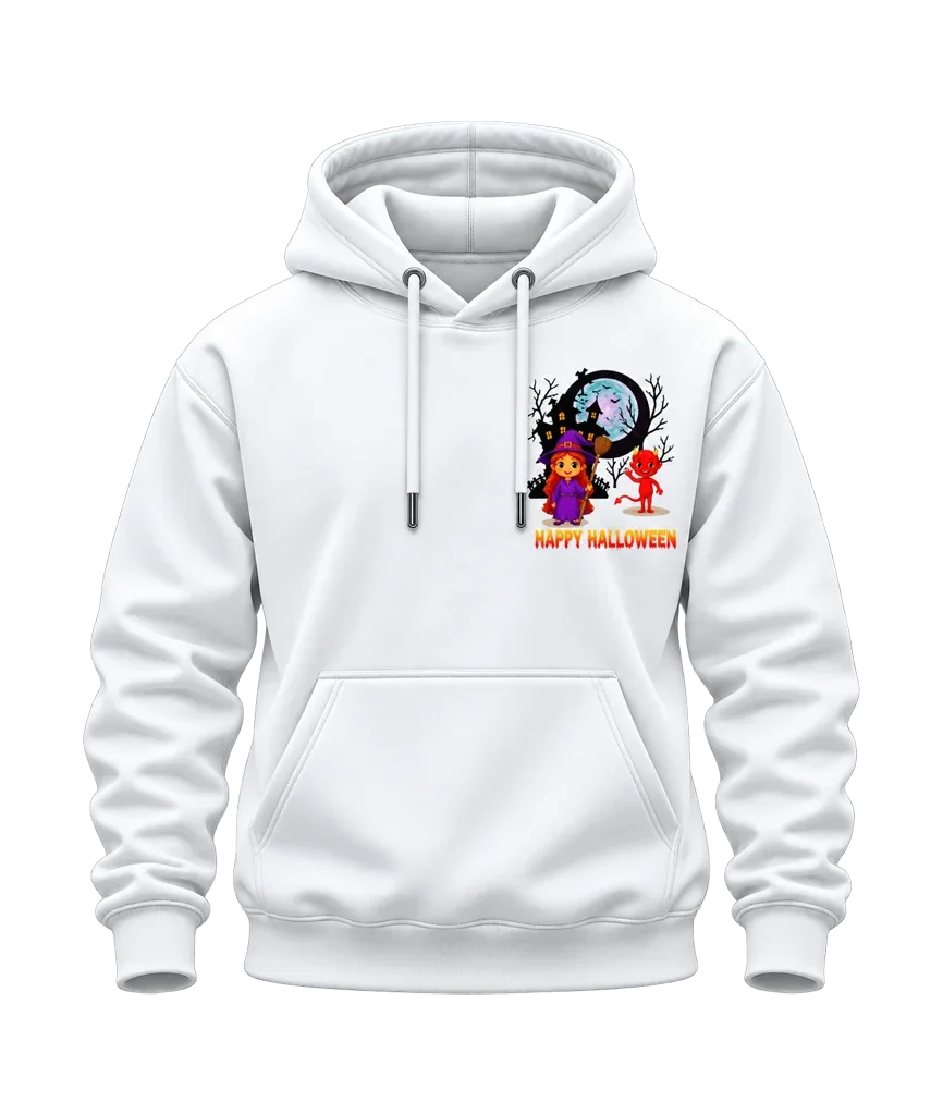 Soul Eater Witch and Devil Happy Halloween Dual-Print White Hoodie