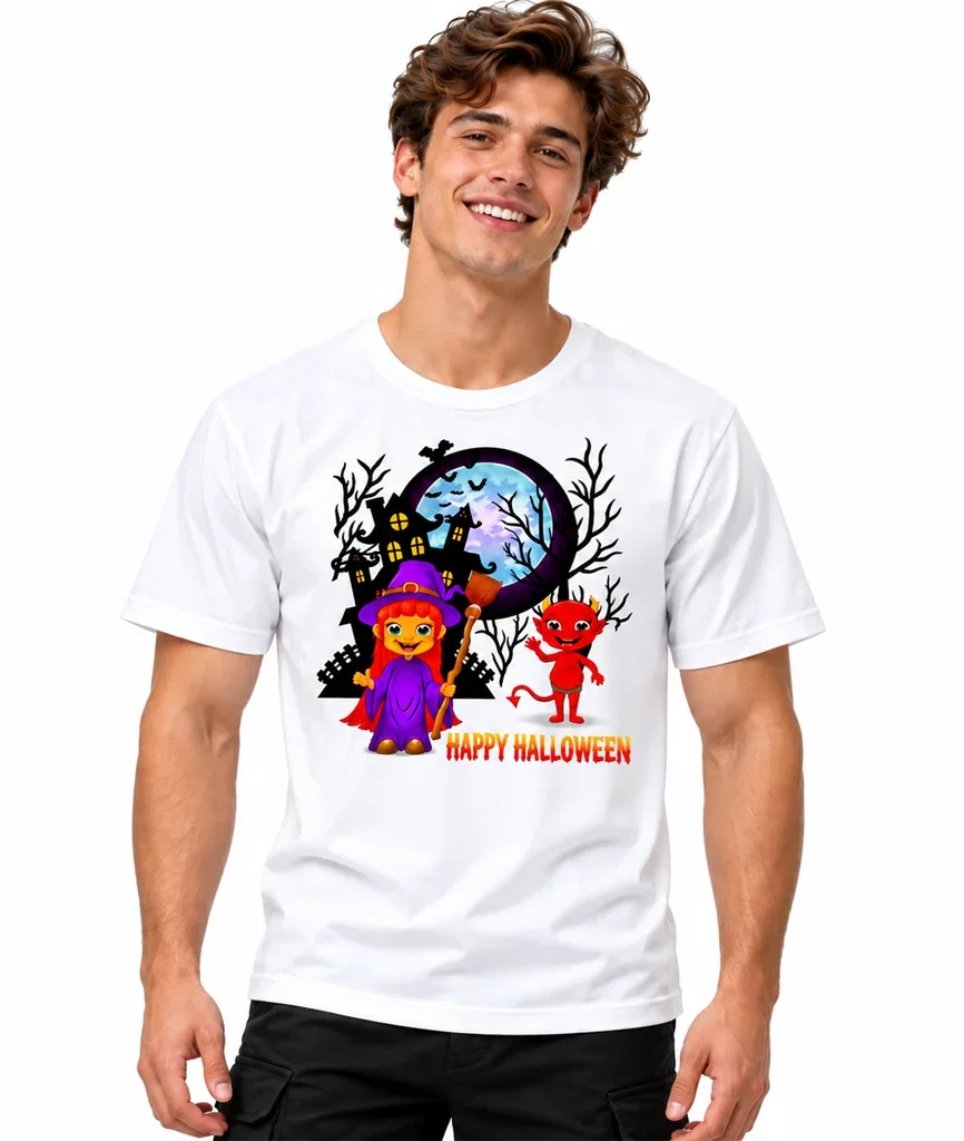 Soul Eater Witch and Devil Happy Halloween White T-Shirt