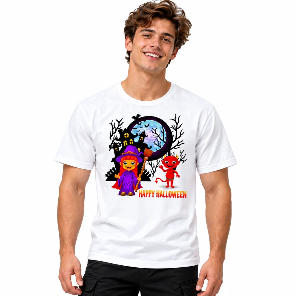 Soul Eater Witch and Devil Happy Halloween White T-Shirt