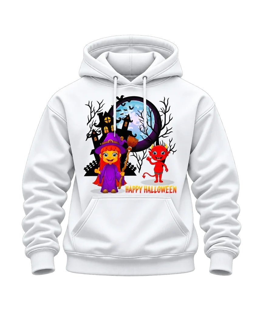 Soul Eater Witch and Devil Happy Halloween White Hoodie