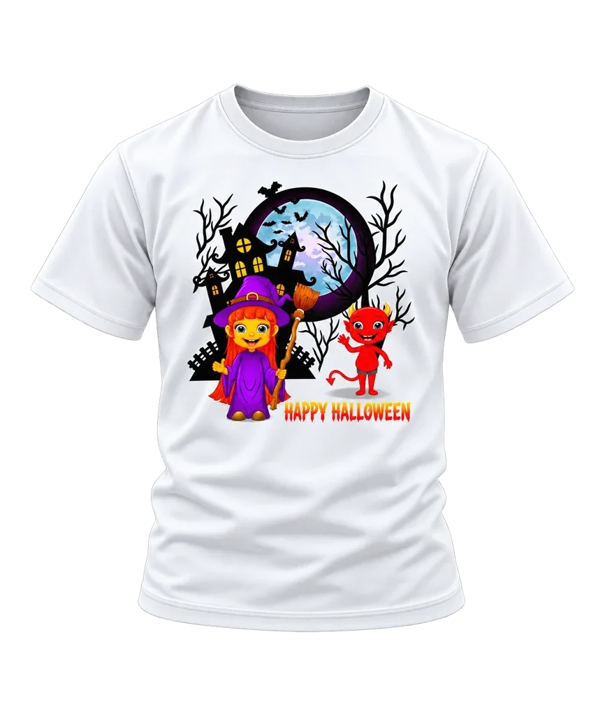 Soul Eater Witch and Devil Happy Halloween White T-Shirt