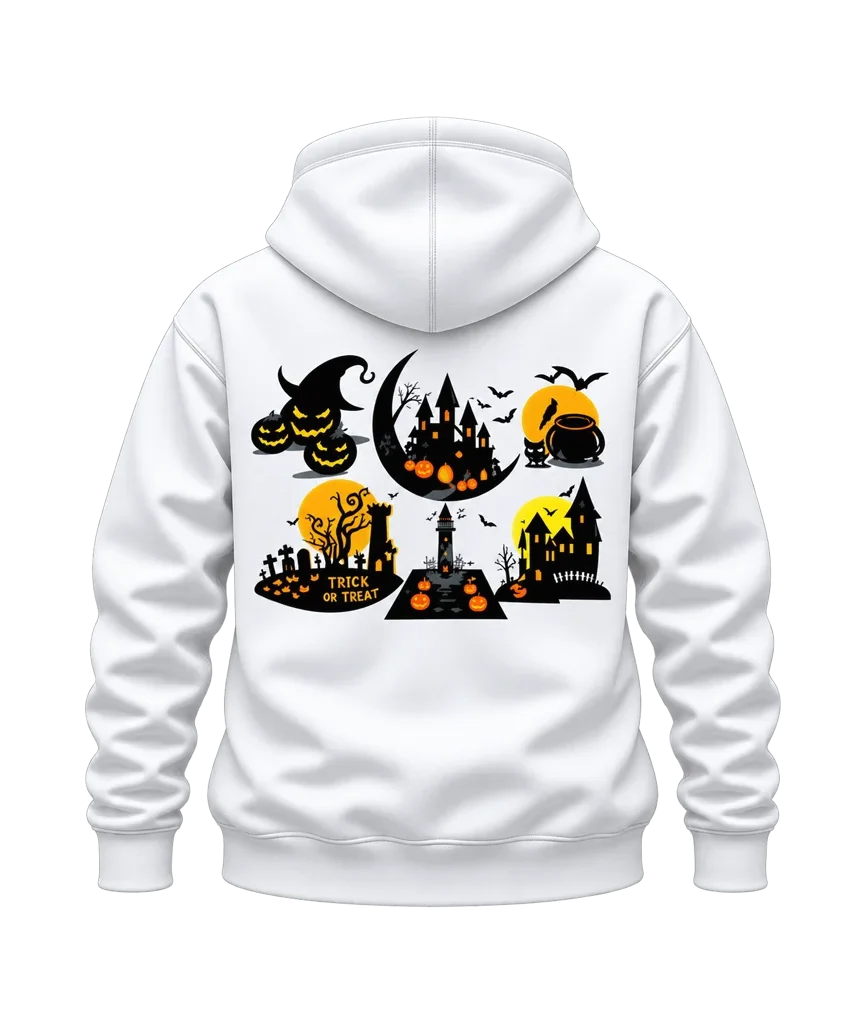 Spirited Away Halloween Castle Collage Dual-Print Hoodie