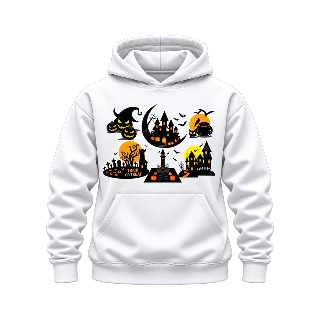 Spirited Away Halloween Castle Collage Hoodie