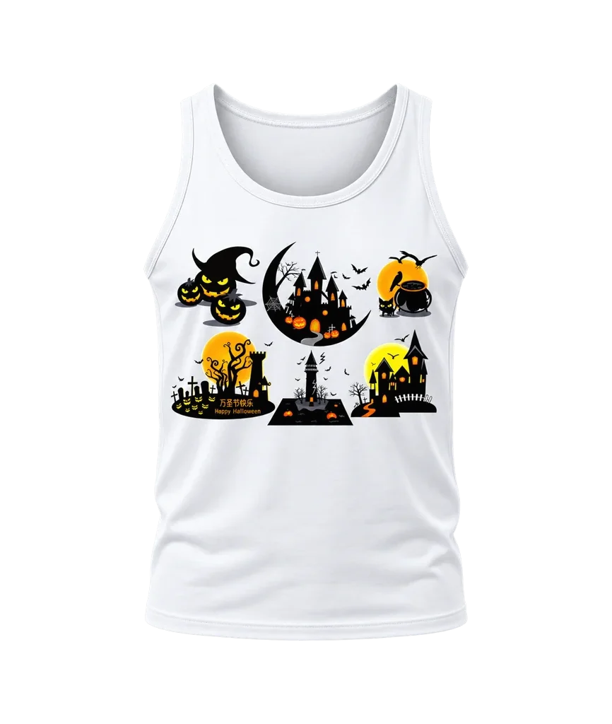 Spirited Away Halloween Castle Collage Tank Top